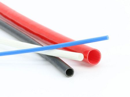 Tubos de silicone trançado  / Manga de fibra de vidro revestida de silicone, SRG-N/W
